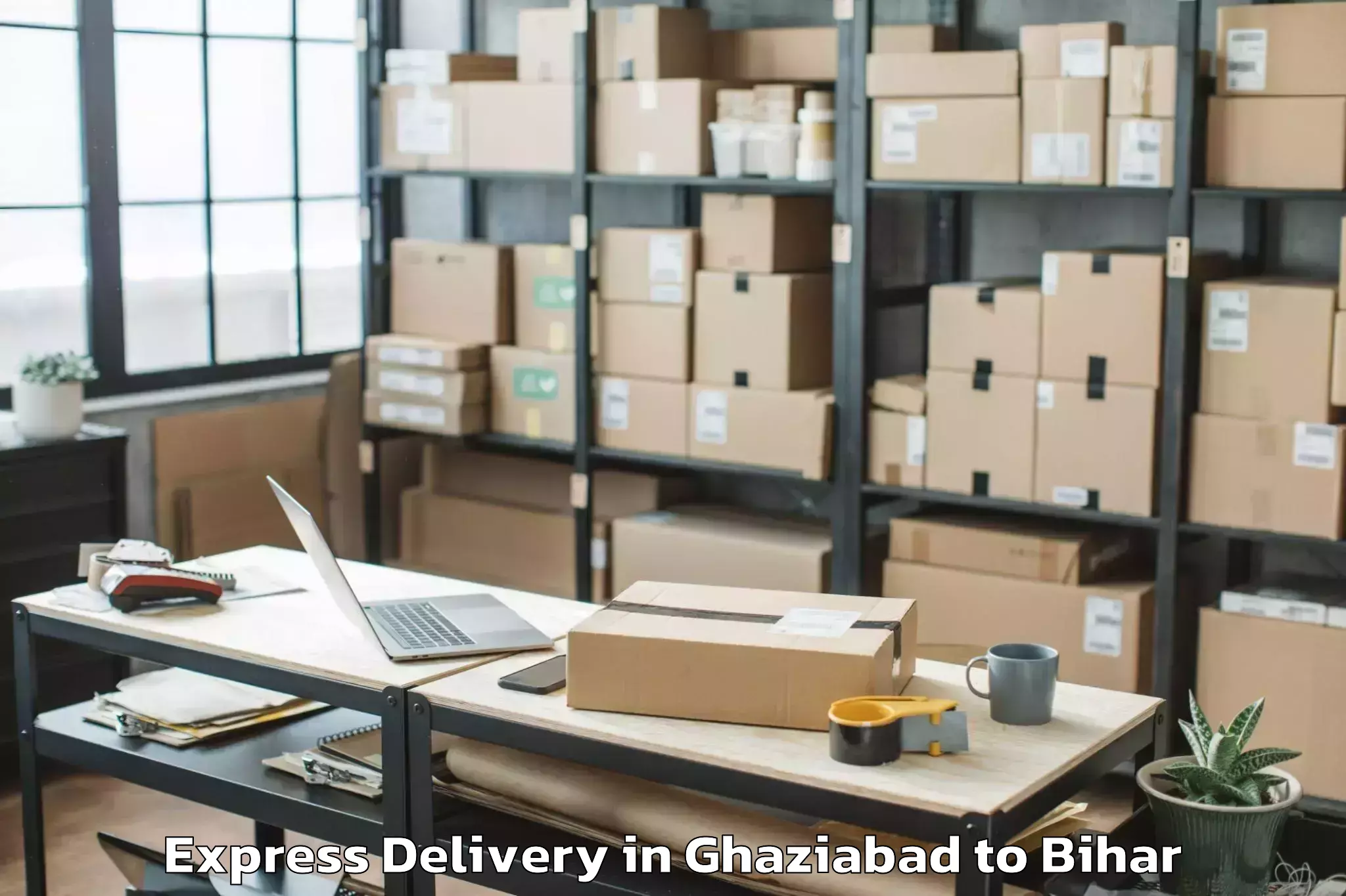 Professional Ghaziabad to Lakri Nabigabj Express Delivery